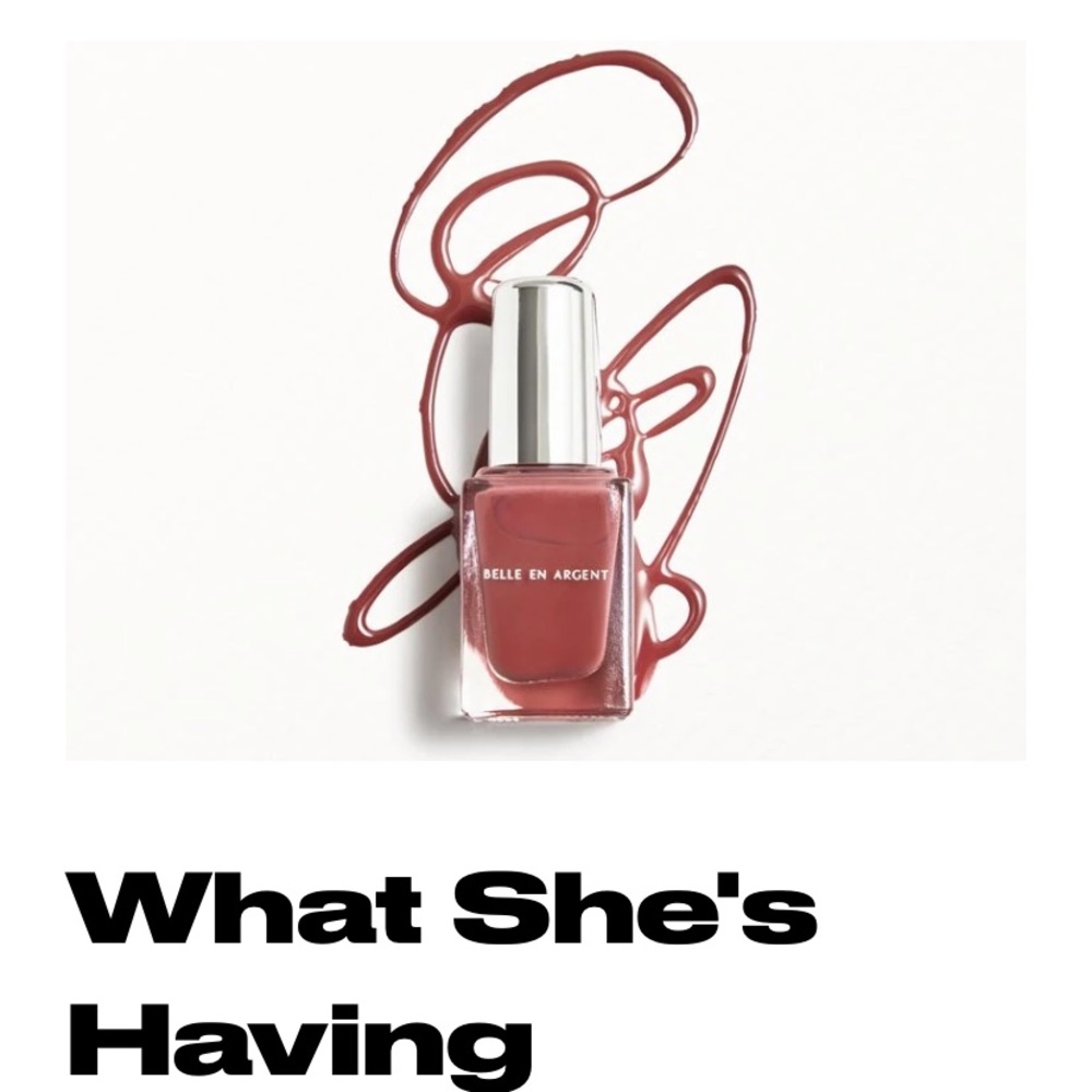 Deep reddish brown nail polish